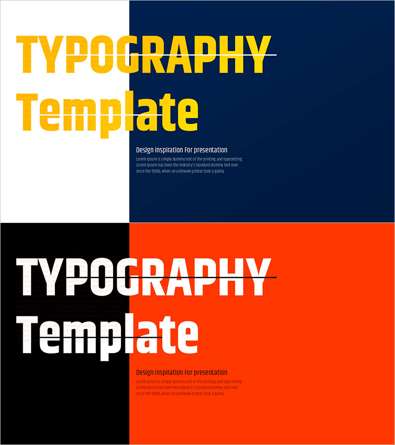 타이포 그라피 와이드 템플릿 표지