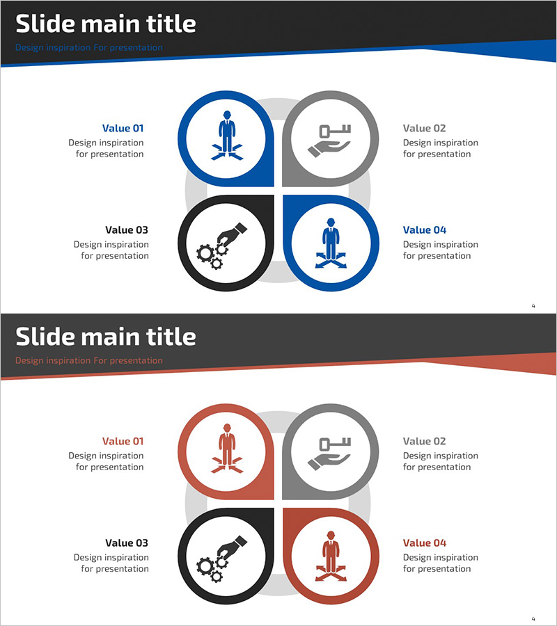 비즈니스 중심이 없는 확산 그래프 슬라이드 – 유연한 사업 설명