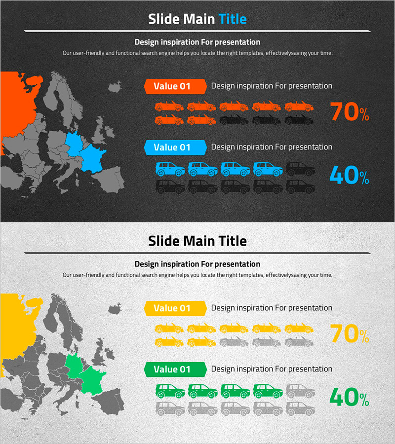 자동차 시장 수출량 데이터 시각화 슬라이드 – 시장 분석과 전략