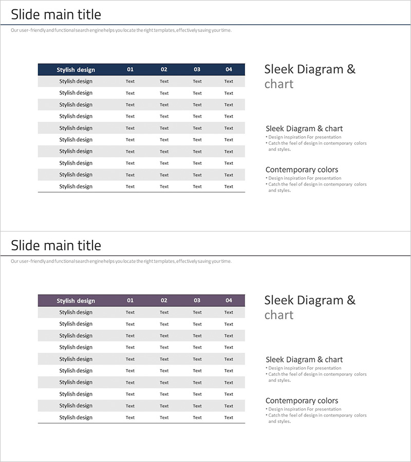 손익계산서 결과 테이블 - 재무 성과를 시각화한 슬라이드