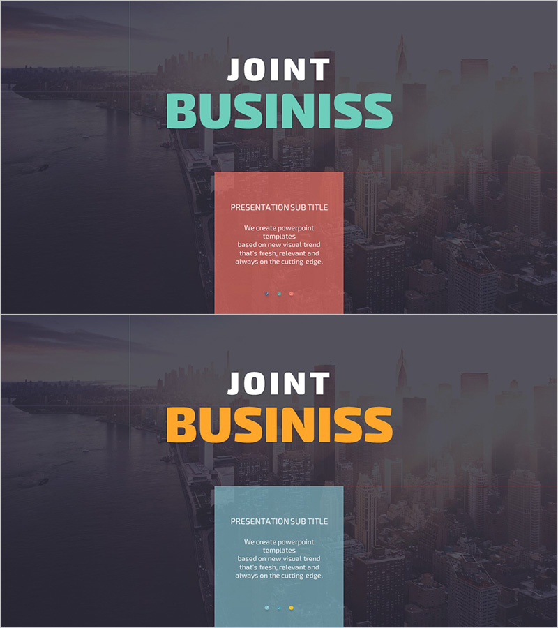 공동 사업 템플릿 표지 – 협업의 비전