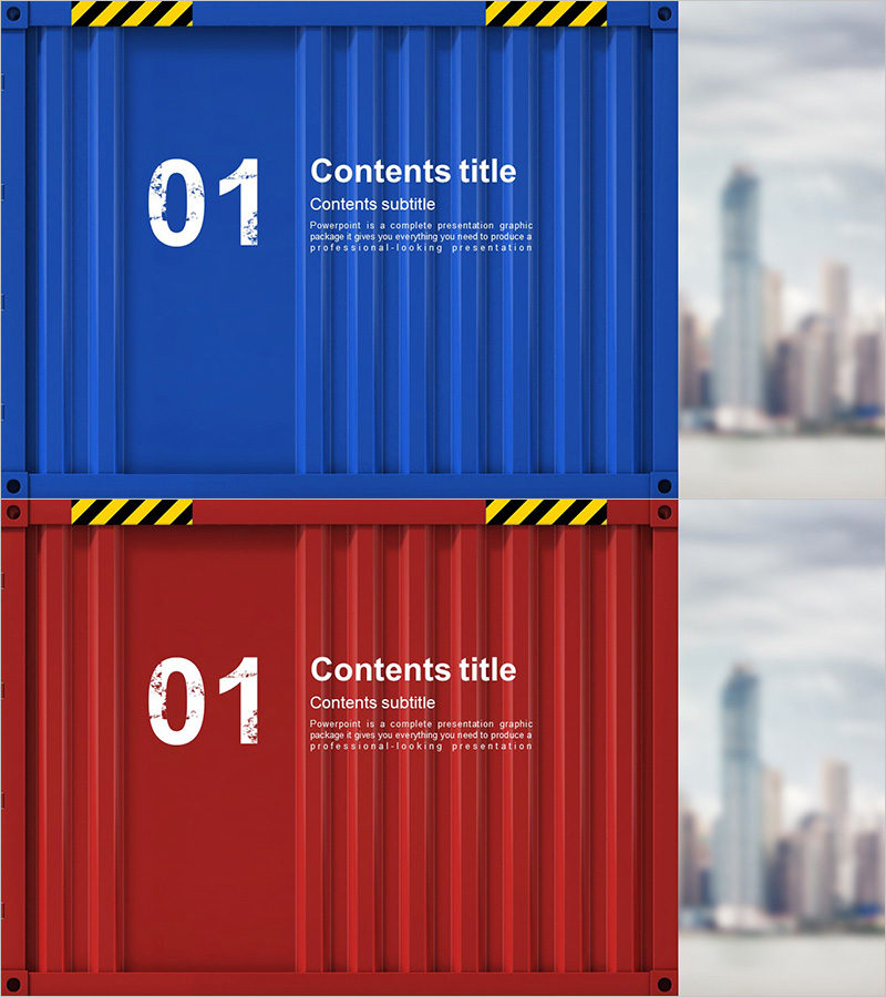 박스 컨테이너 템플릿 간지 – 공감과 이해를 더하는 슬라이드