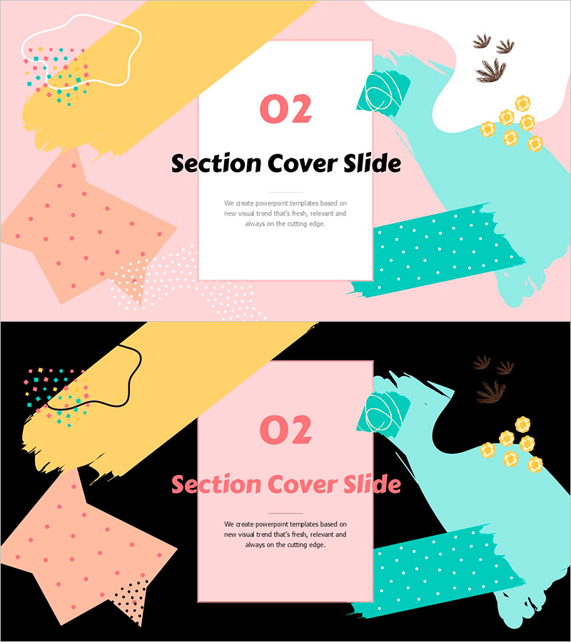 봄 파스텔 와이드 파워포인트 템플릿 – 경쾌한 색감으로 봄을 담다