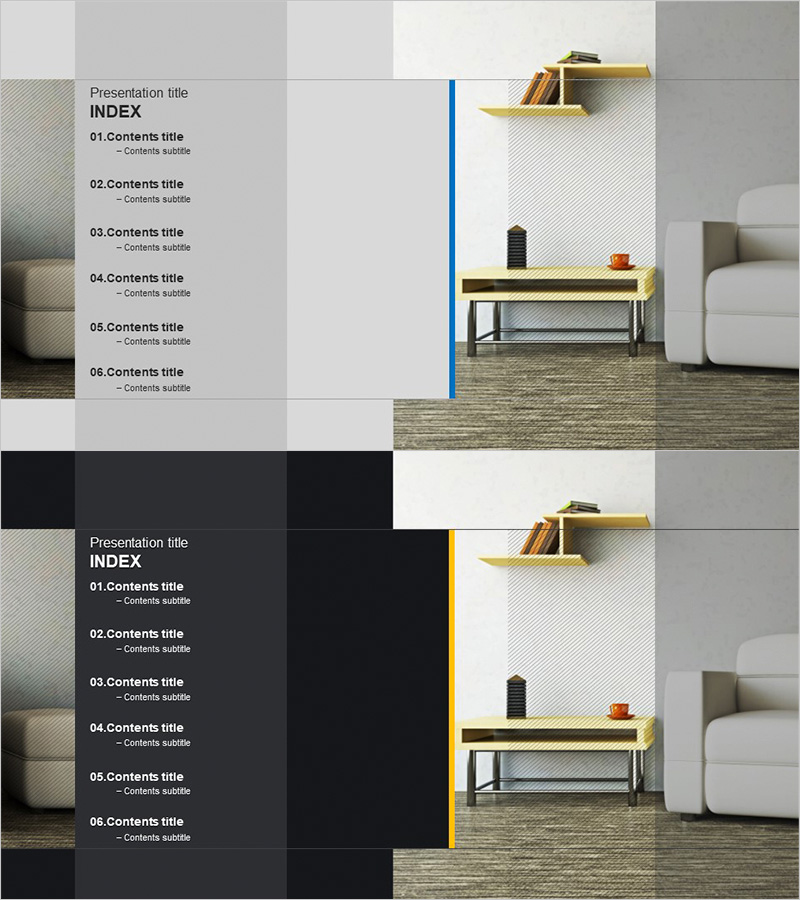 모던 오피스 템플릿 목차 – 비즈니스 효과적인 정보 전달