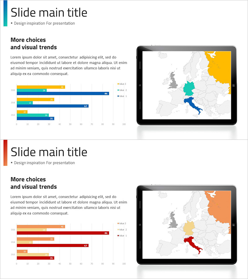 그래프 기반의 비주얼 트렌드 프레젠테이션 슬라이드