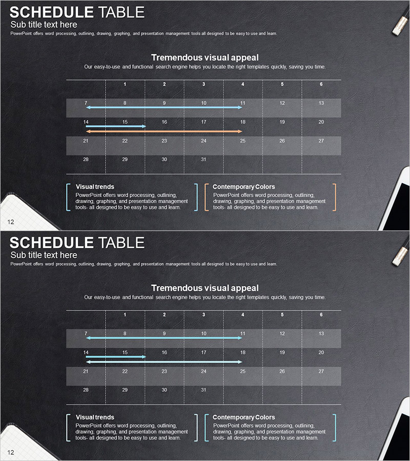 사무용품 테마 일정계획표 – 효과적인 사업 추진 전략