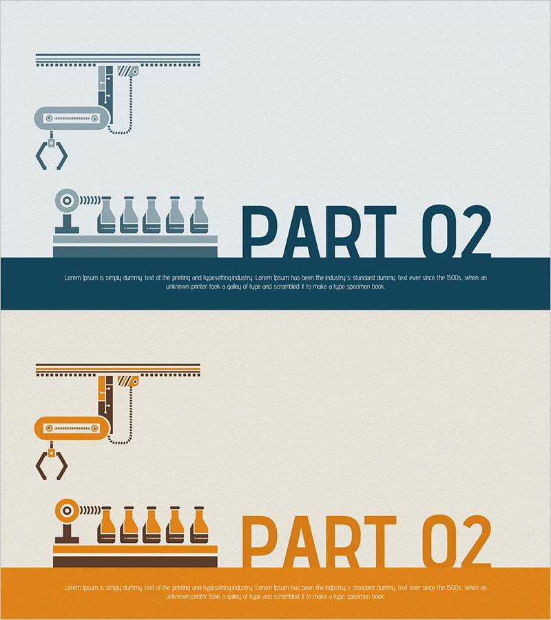 제조 생산 라인 템플릿 간지 02 – 운영의 효율성을 강조한 디자인