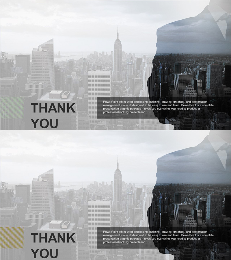 고층 빌딩 템플릿 엔딩 표지 - 전문성과 신뢰감