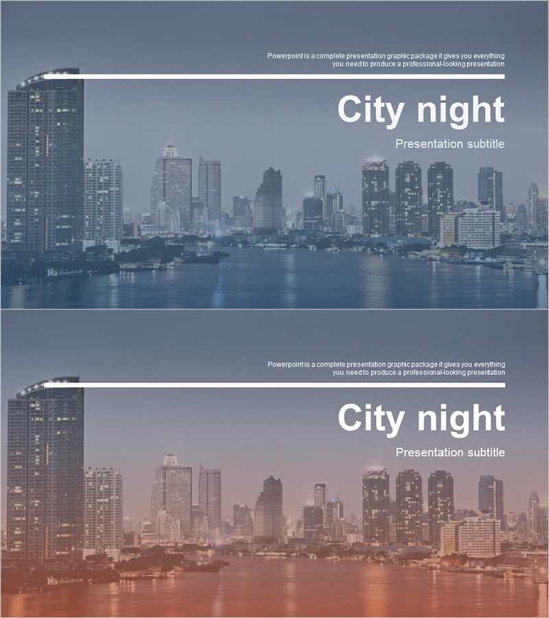 도시의 밤 템플릿 표지 – 현대적이고 세련된 인상