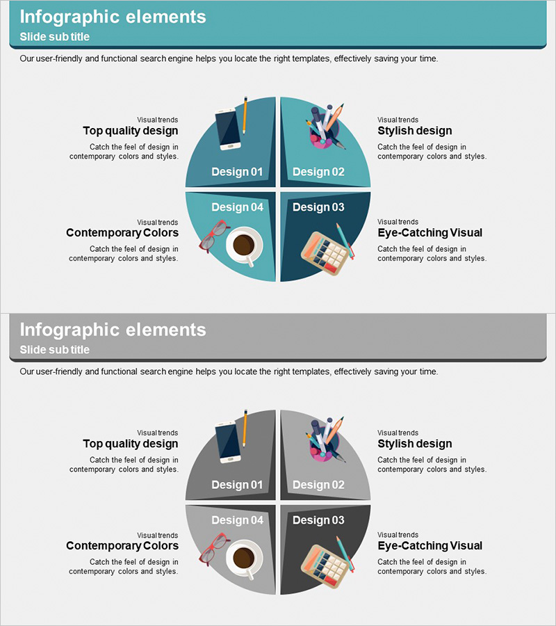 일러스트 테마 원형 다이어그램 – 사업 분야 시각화
