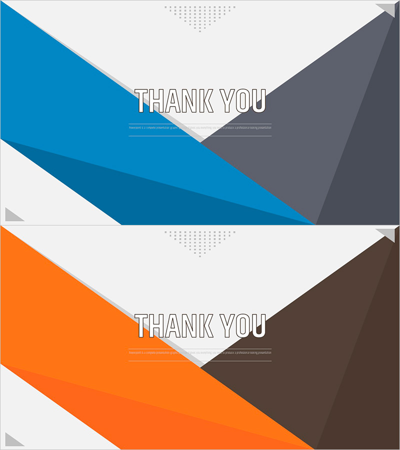 종이접기 프레젠테이션 템플릿 엔딩 표지