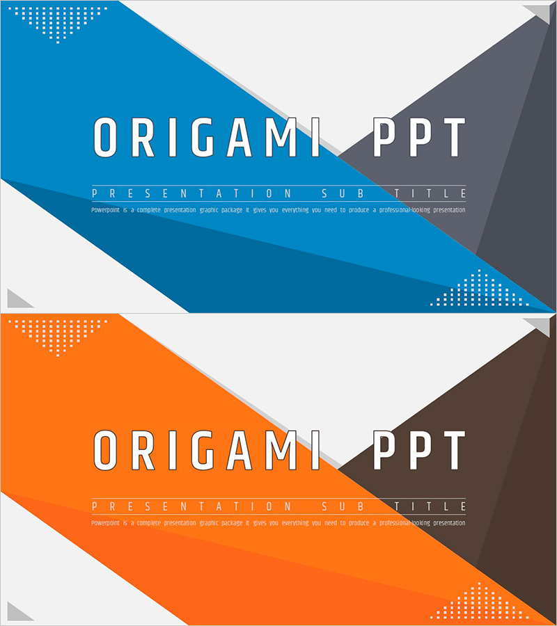 종이접기 템플릿 표지 – 창의적 발표 시작