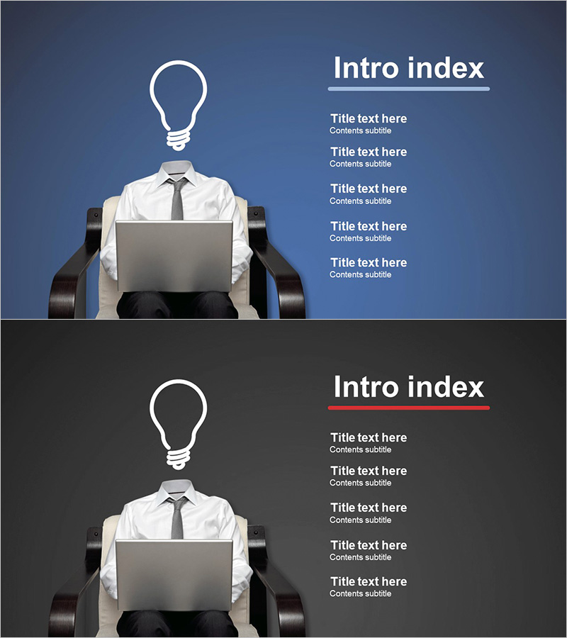 비즈니스맨 템플릿 목차 – 성공적인 프레젠테이션을 위한 시작