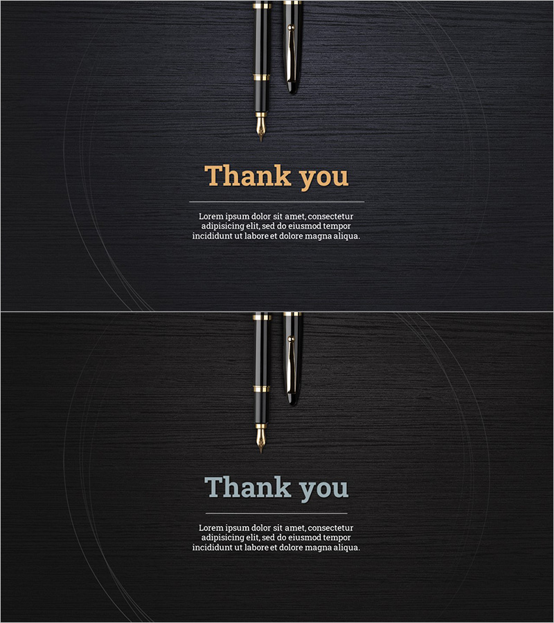 고급 만년필 템플릿 엔딩 표지 – 우아하고 세련된 마무리