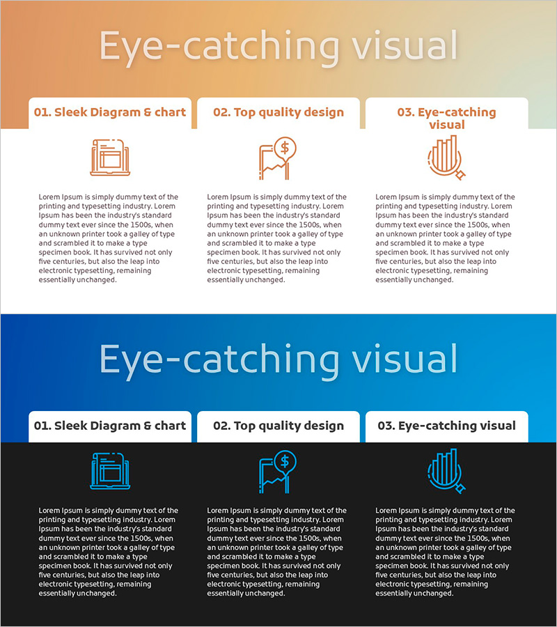 도트패턴 와이드 프레젠테이션 템플릿 – 클러스터 다이어그램