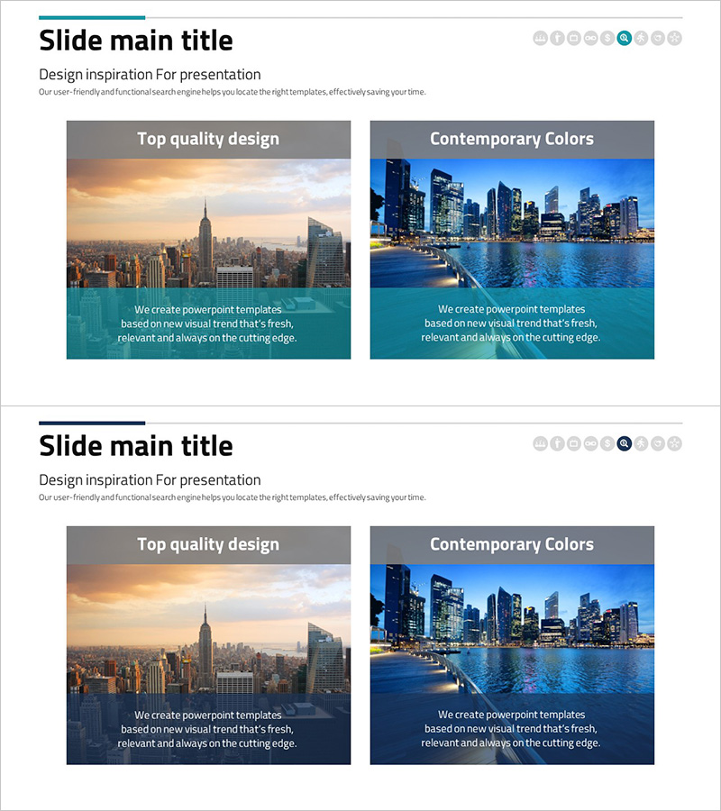 비즈니스 프로그램 목표를 위한 다이어그램 슬라이드