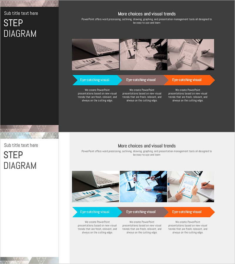 삼각패턴 템플릿 스텝 다이어그램