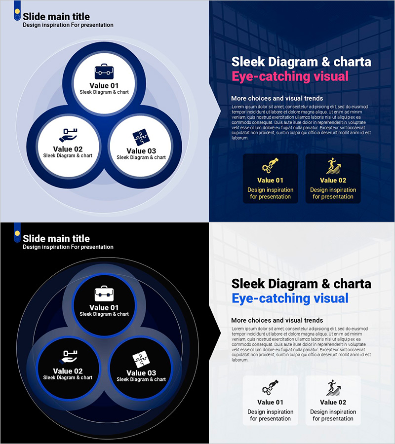 곡선 테마 보라색 템플릿 다이어그램 – 제품·서비스 차별화 전략