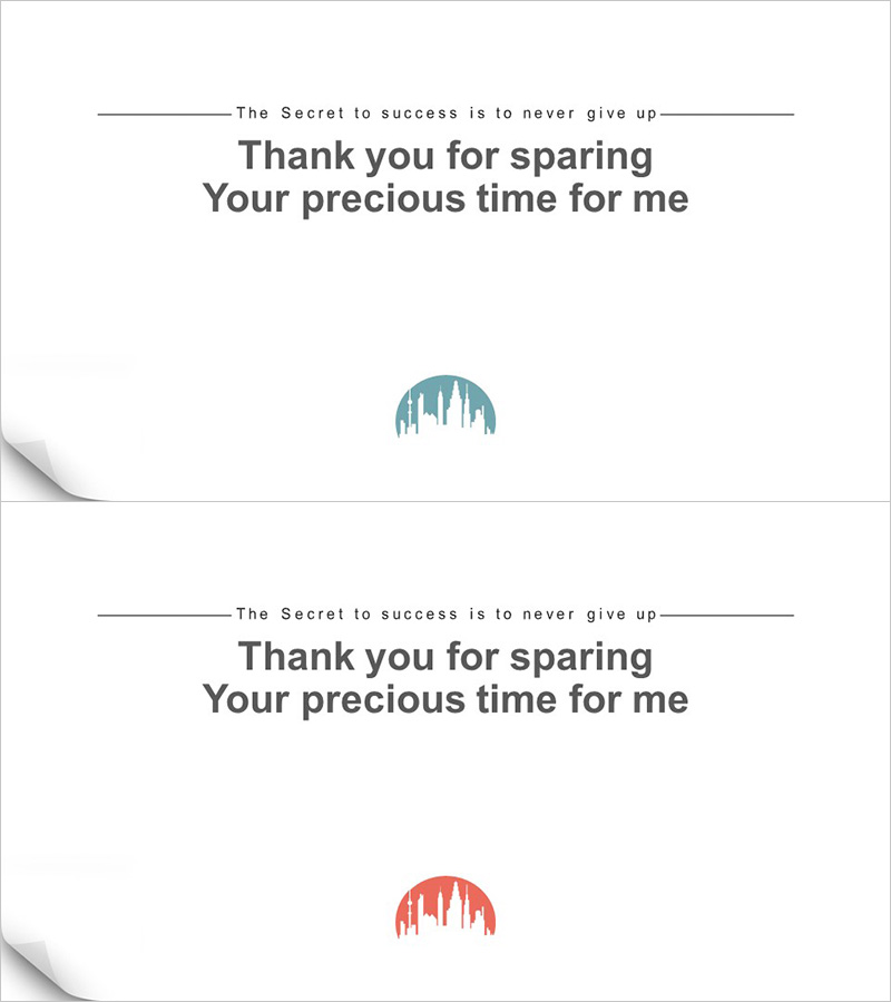 Company Profile Ending Cover Template – Message of Gratitude and Success