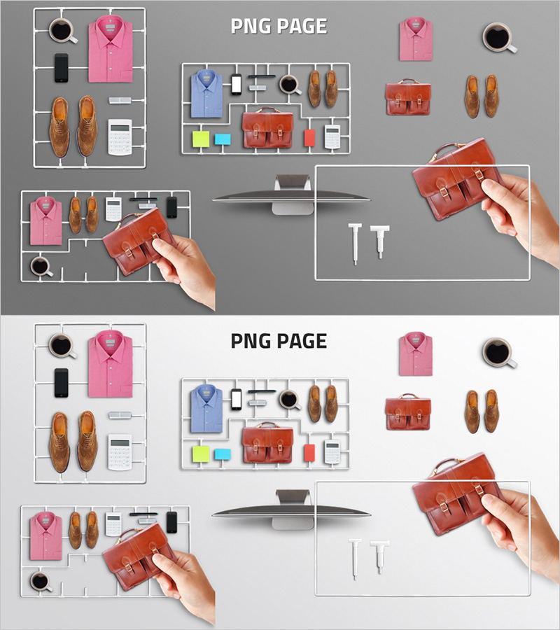 비즈니스 소품 레이아웃 디자인 슬라이드