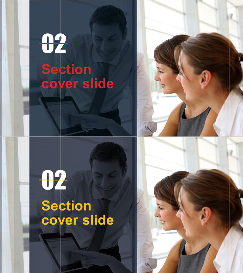 비즈니스 솔루션 템플릿 간지 – 섹션 커버 슬라이드
