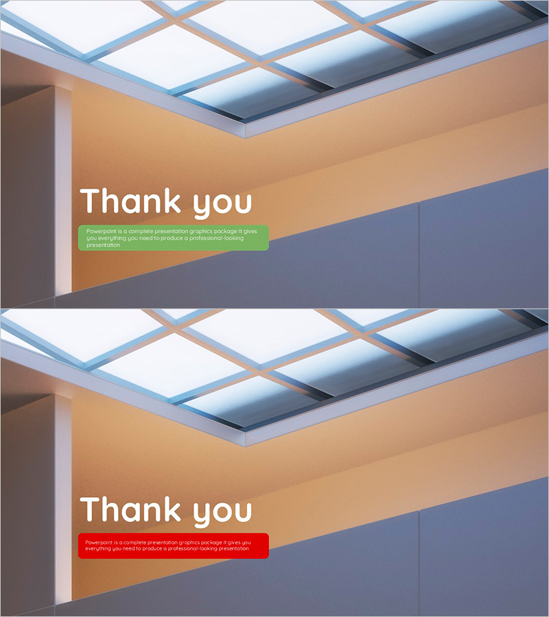 인테리어 디자인 템플릿 엔딩 – 감사를 전하는 슬라이드