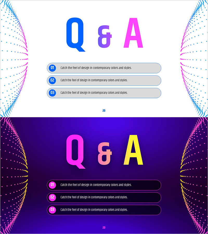 기하학 패턴 와이드 PPT Q&A