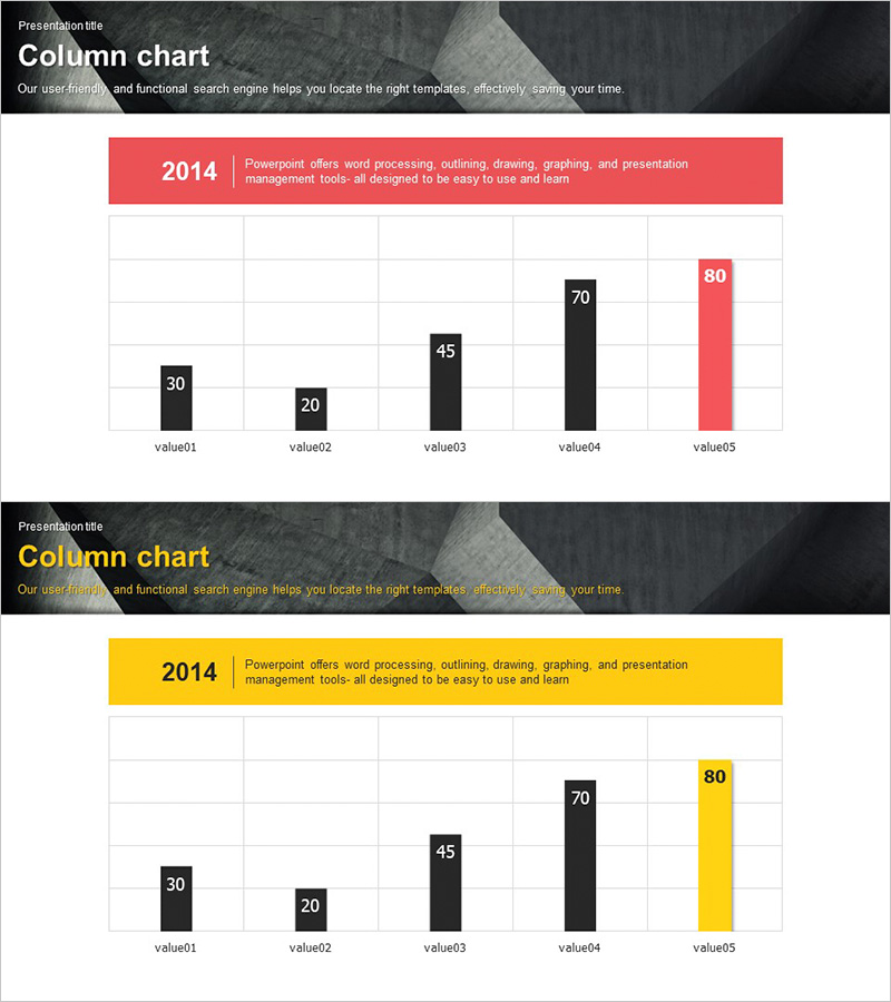 모던 테마 막대그래프 – 시장 분석에 최적화된 디자인