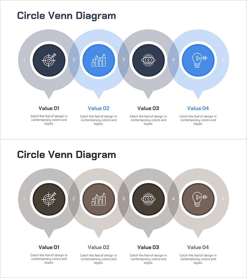 중첩 말풍선 다이어그램 – 비즈니스 전략을 시각화하다