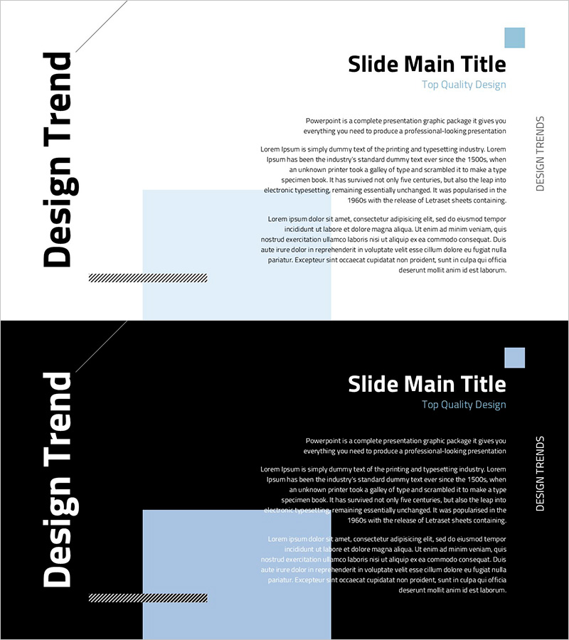 심플 디자인 트렌드 와이드 PPT 텍스트 – 고품질 프레젠테이션