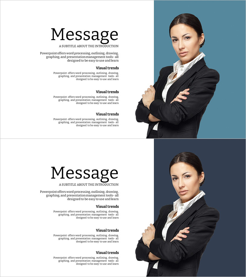 진취적인 여성 대표 슬라이드 – 강력한 메시지 전달