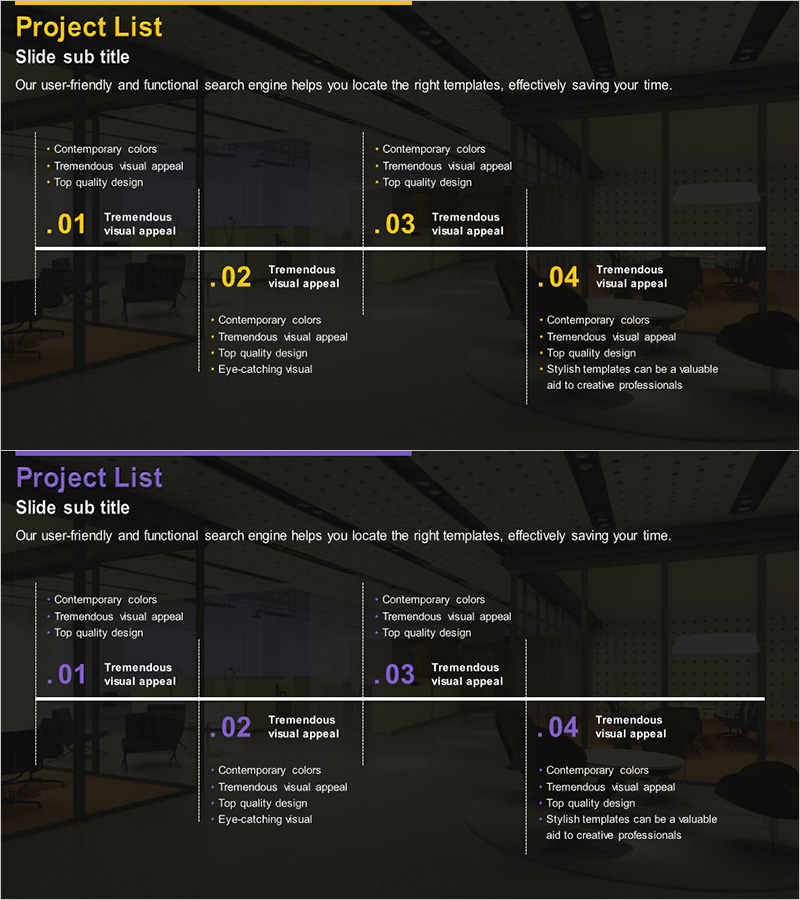무료 단계별 업무 절차 안내 – 선형 다이어그램