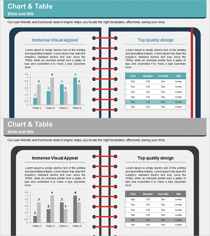 노트 일러스트 테마 차트 – 시장 분석 및 경쟁사 분석 도구