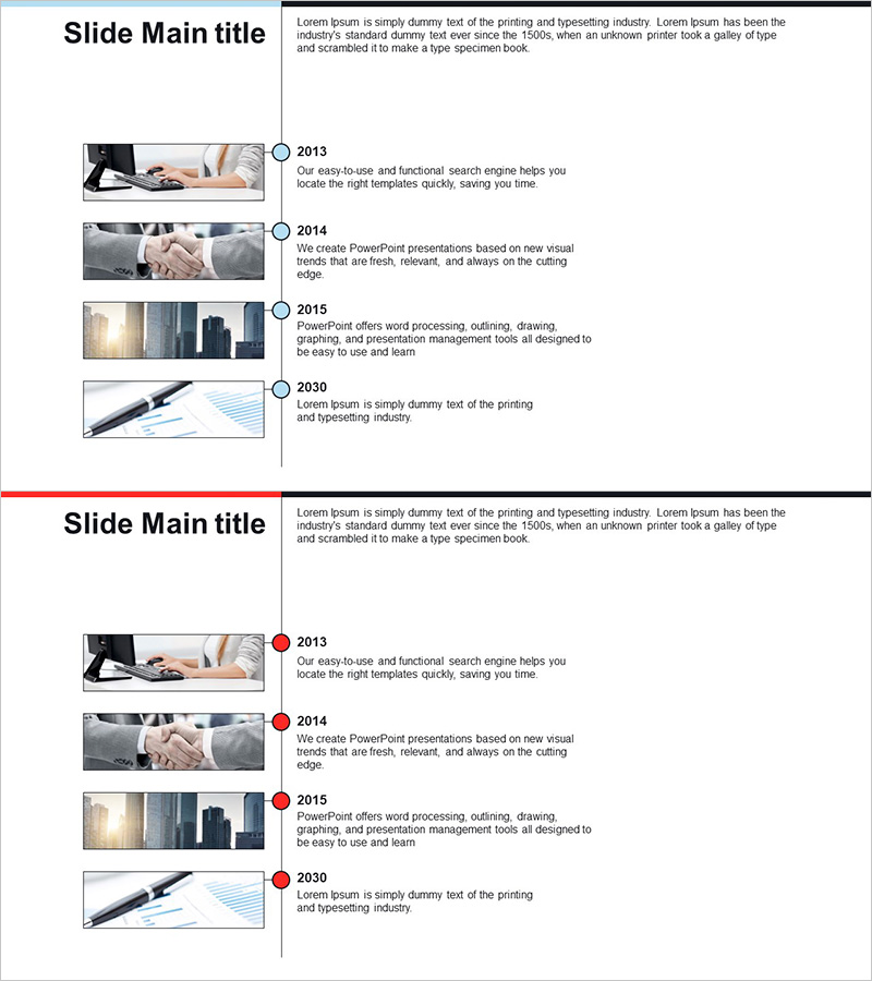 비즈니스 연혁 다이어그램 – 조직의 발전을 한눈에