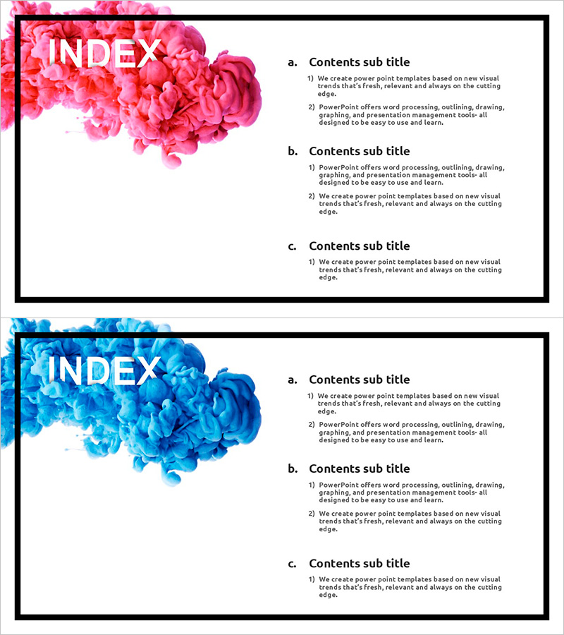 감각적인 클라우드 템플릿 목차 – 현대적이고 세련된 디자인