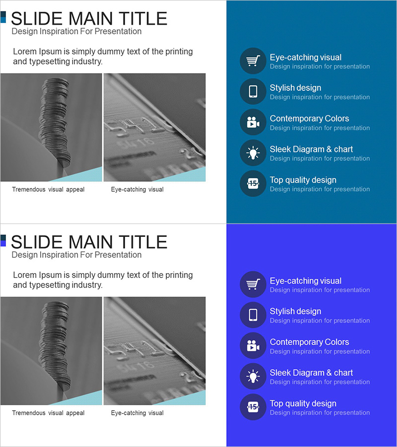 카드 결제 서비스 구성 내용을 효과적으로 표현한 슬라이드