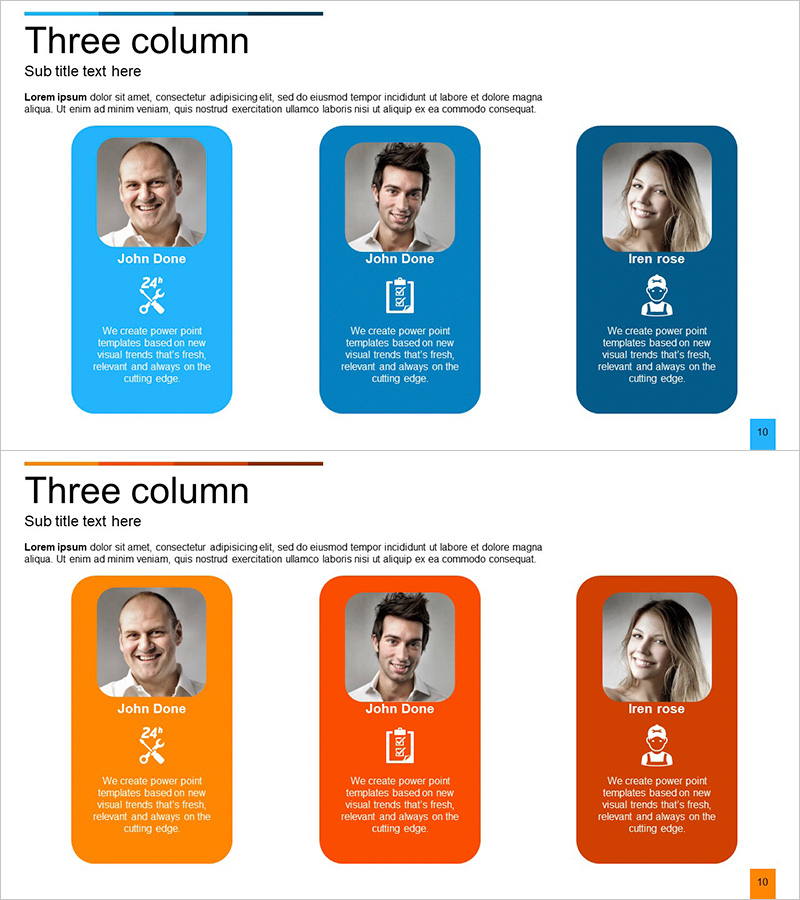 자동차 수리 서비스 인력팀 슬라이드 – 전문성과 신뢰
