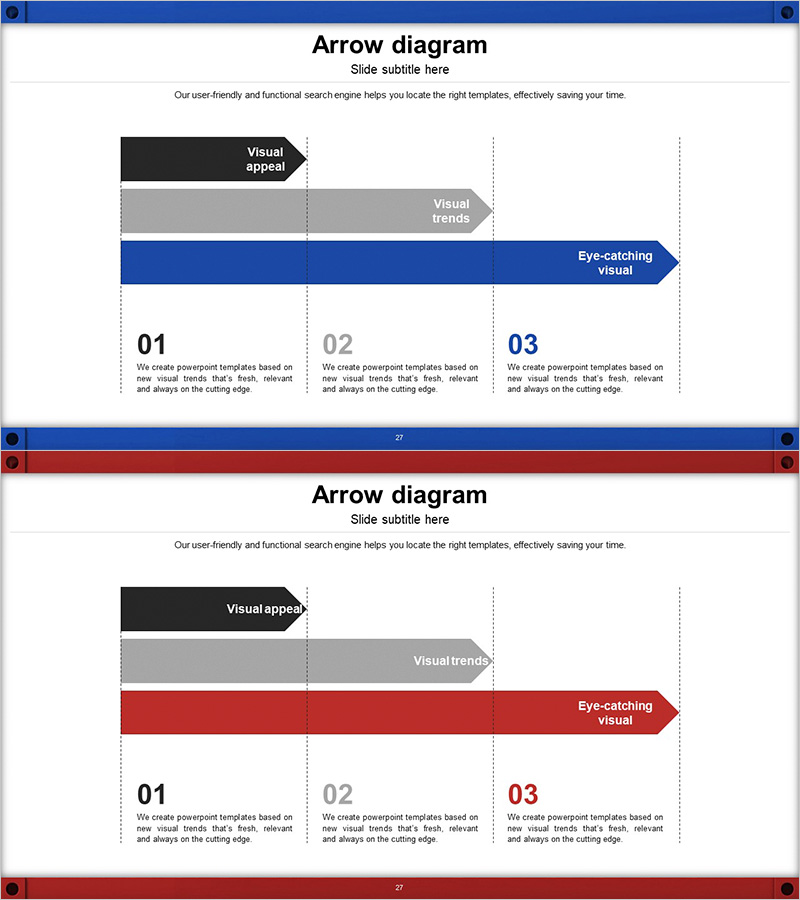 화살표 순차 다이어그램 – 사업 추진 전략 시각화