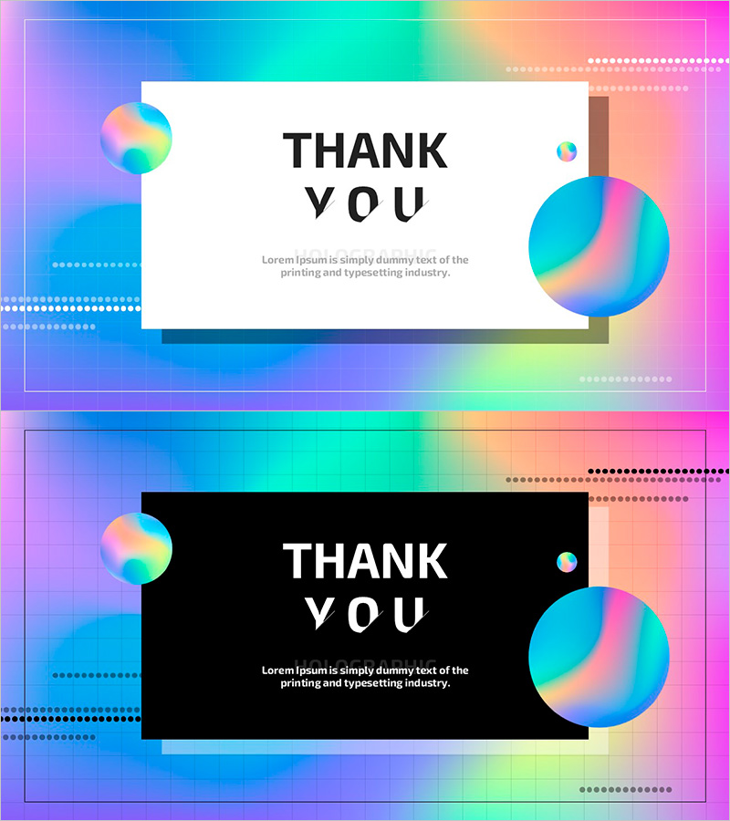 홀로그램 와이드 PPT 엔딩표지