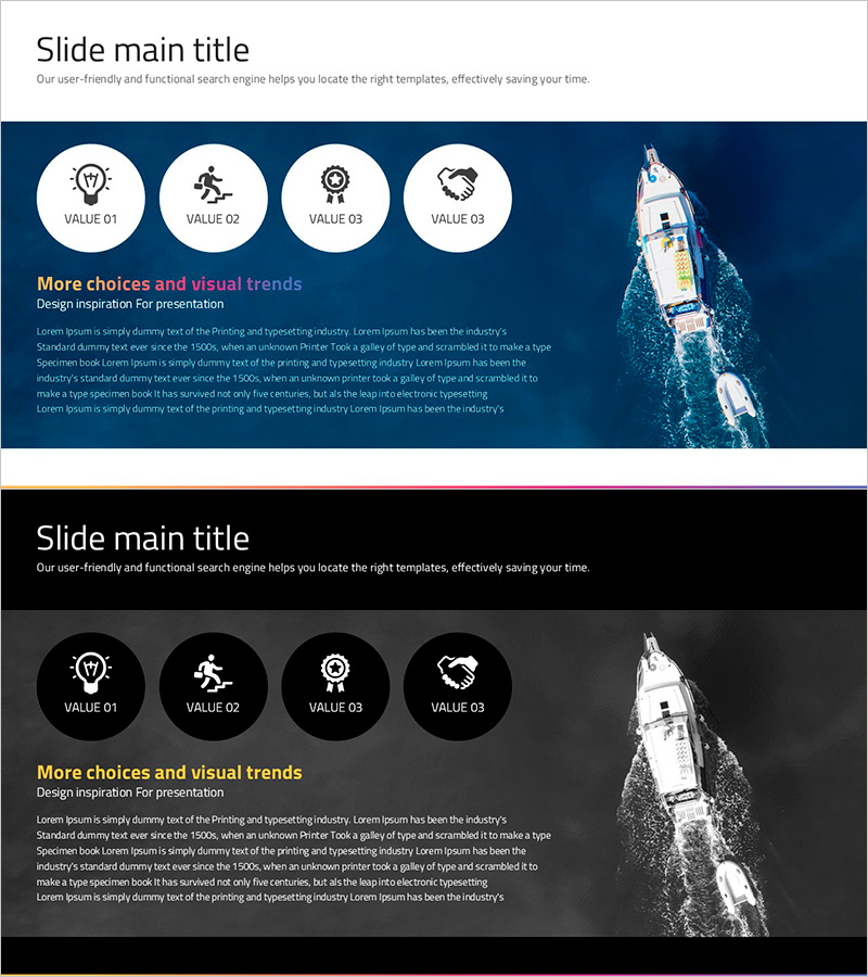 소셜 네트워크 비전과 전략을 강조하는 템플릿