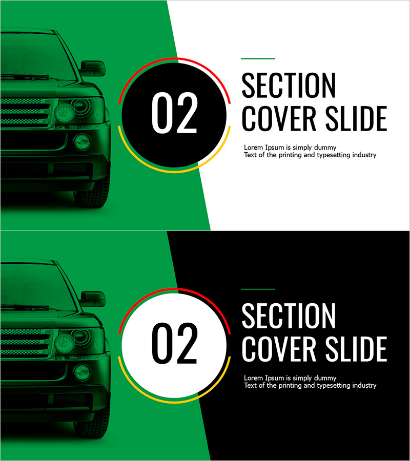심플 자동차 와이드 프레젠테이션 – 모던한 디자인