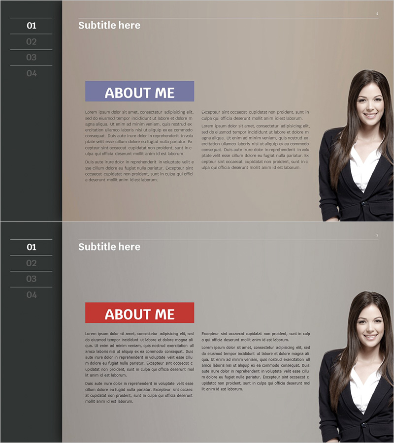 자기소개 슬라이드 – 신뢰와 매력을 담은 디자인