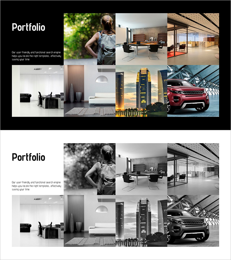 인테리어 디자인 포트폴리오 PPT 템플릿