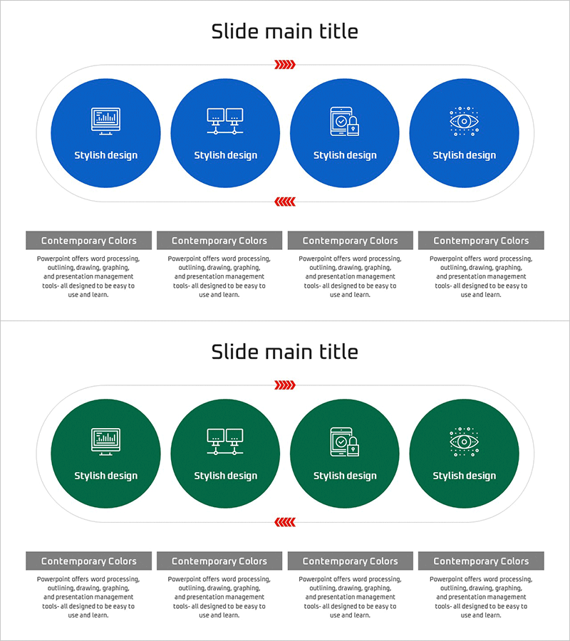 스마트시티 모바일 비즈니스 분야를 위한 다이어그램 슬라이드