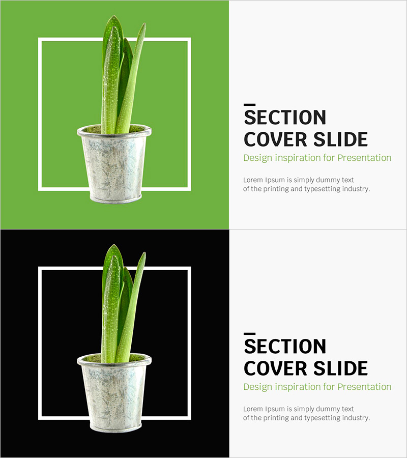 트렌드 컬러 와이드 템플릿 간지3 – 섹션 프레젠테이션