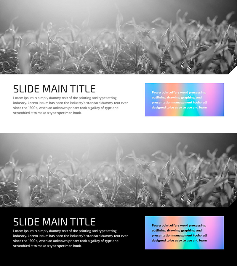 홀로그램 와이드 PPT 이미지&텍스트 – 사업 추진 전략의 비전