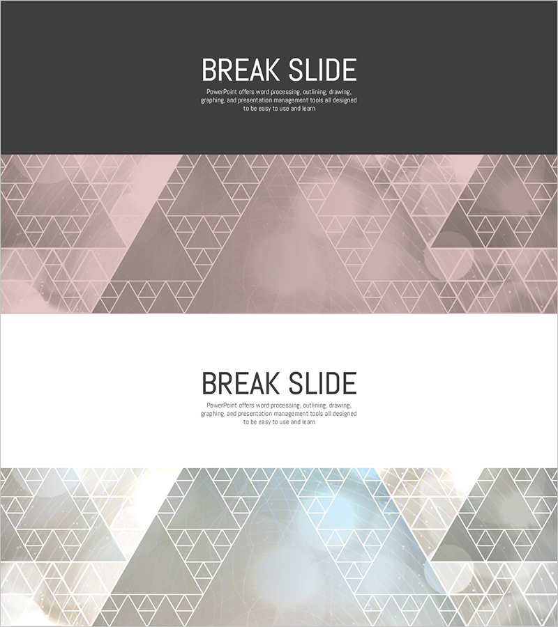 삼각패턴 템플릿 빈 슬라이드 – BREAK SLIDE