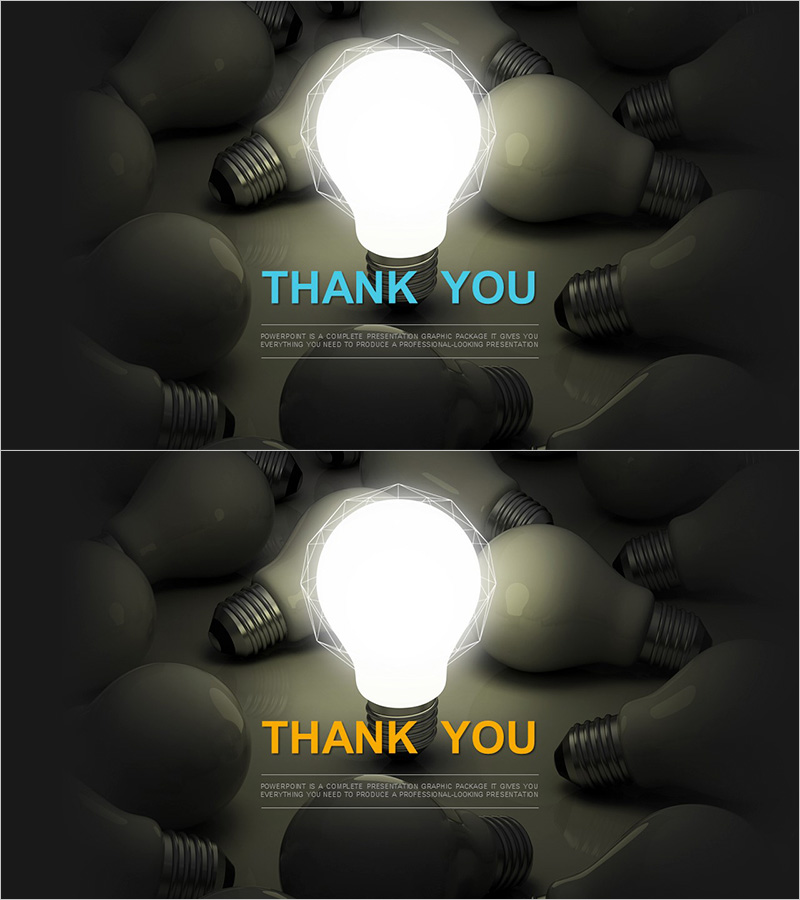 아이디어 전구 라이트 템플릿 엔딩 표지 – 성장을 함께하다