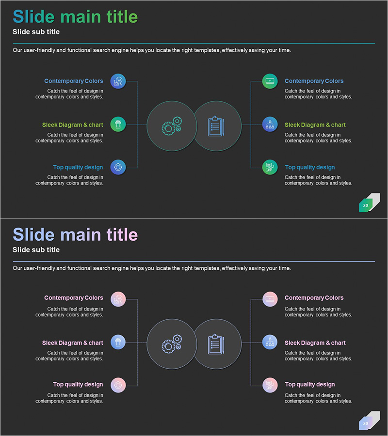 사업 구조 영역 다이어그램 – 현대적 디자인으로 사업 통찰력 제공