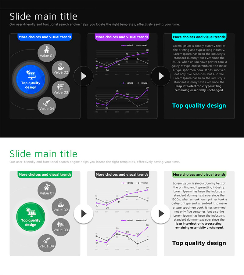 무한 에너지 와이드 PPT 다이어그램으로 사업 전략 시각화